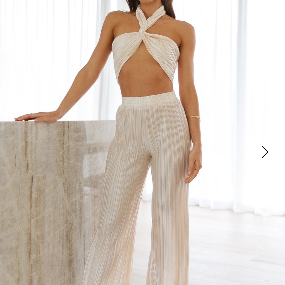 Hello Molly Cream Wide Leg Elegance